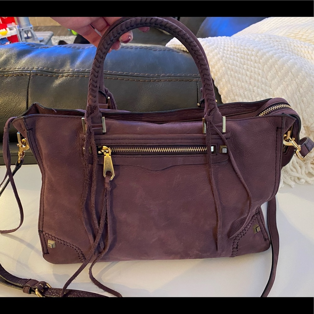 Rebecca Minkoff Regan Satchel - Purple Suede